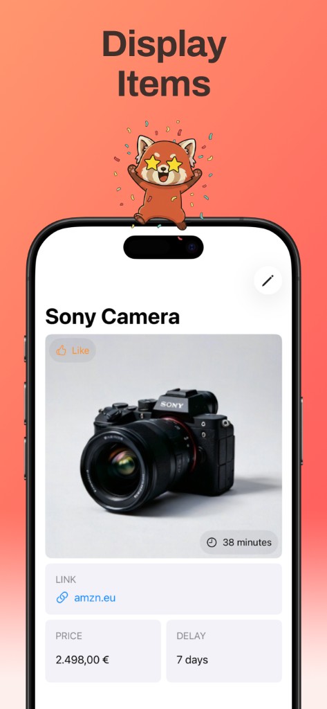 Display items with clarity.